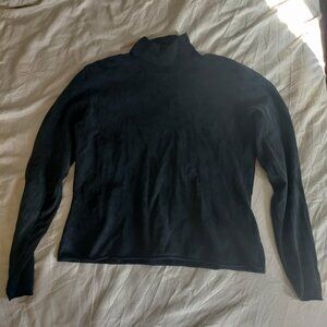 Silk Black Turtleneck